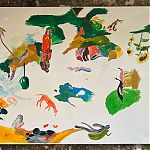 Based on Gauguin-fragments of paradise